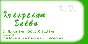 krisztian delbo business card